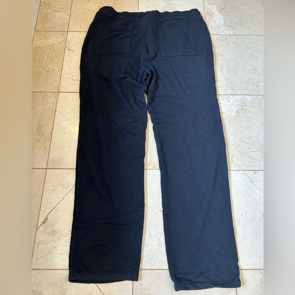 James Perse Black Joggers, 100% Supima Cotton, tie waist, side pockets, Men’s XL - Picture 8 of 14